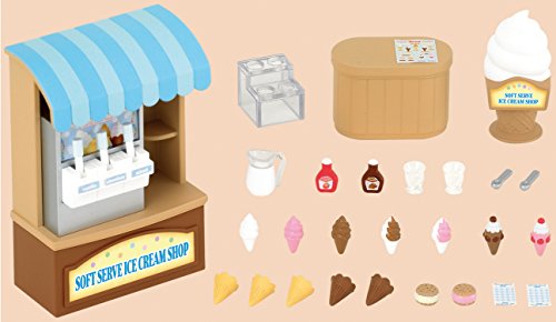 SYLVANIAN FAMILIES- Soft Serve Ice Cream Shop Mini muñecas y Accesorios, Multicolor (Epoch para Imaginar 5054)