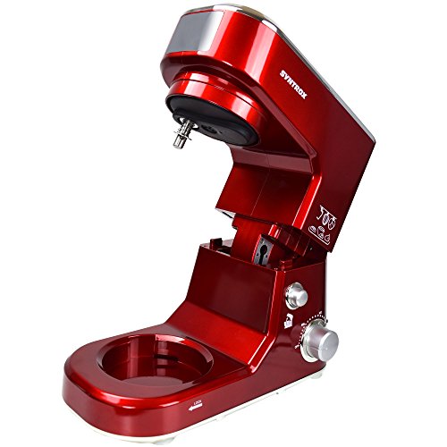 Syntrox Germany KM-1000W - Robot de cocina (recipiente de acero inoxidable, 5 L), color rojo