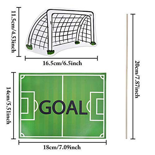 SZSMART 30pcs Fútbol Photo Props Fotocall, Accesorios de Fútbol Photo Booth Atrezzo Favorecer, Fiesta Deportiva Photo Booth Props Kit Decoraciones del Partido de Fútbol