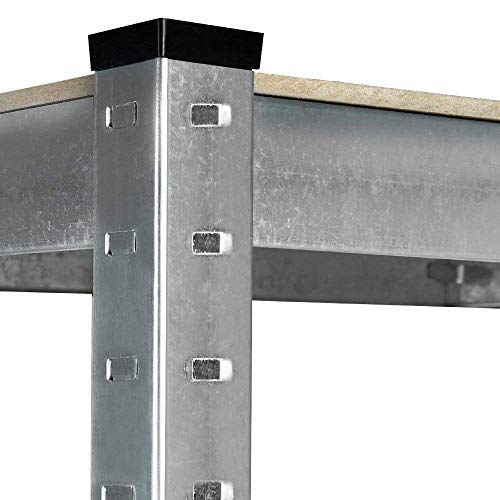 T-LoVendo 2X30.10 Set de 2 Estanterías Metálicas Galvanizadas 875Kg 5 Baldas (2 Unidades), Multicolor, Talla Única