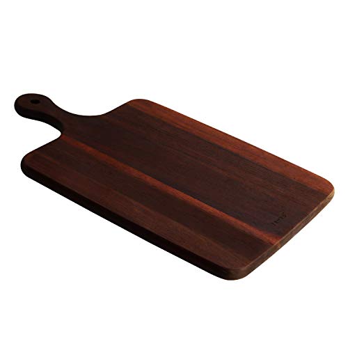 Tabla de cortar de madera de acacia de Hecef para cortar madera dura ultra gruesa, para cortar y servir carne, verduras, frutas y quesos