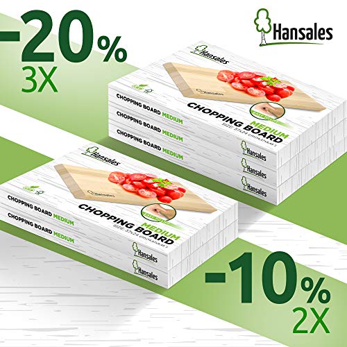 Tabla de Cortar Mediana para la Cocina - 37 X 24 X 2 cm – 4 Variaciones – Aprobado por FSC – Ecologica Hecha de Madera de Abedul – Adecuada para Cortar Pan Vegetales Frutas Carne Pescado