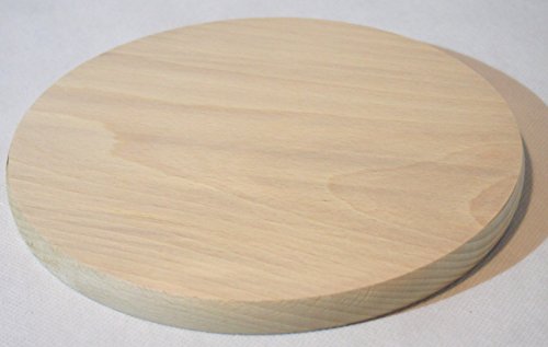 Tabla de cortar redonda, de madera de haya, para cocinas (20 cm)