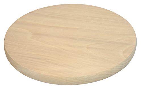 Tabla de cortar redonda, de madera de haya, para cocinas (20 cm)