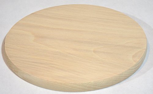 Tabla de cortar redonda, de madera de haya, para cocinas (20 cm)