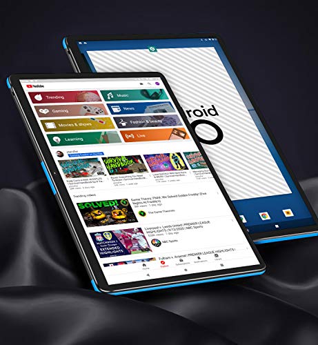 Tablet 10 Pulgadas Android 10.0 - MEBERRY Ultrar-Rápido Tableta 4GB RAM+64GB ROM - Certificación Google gsm - Dual SIM - 8000mAh |WI-FI|Bluetooth|GPS| Type-C Tablet (5.0+8.0 MP Cámara) -Bleu