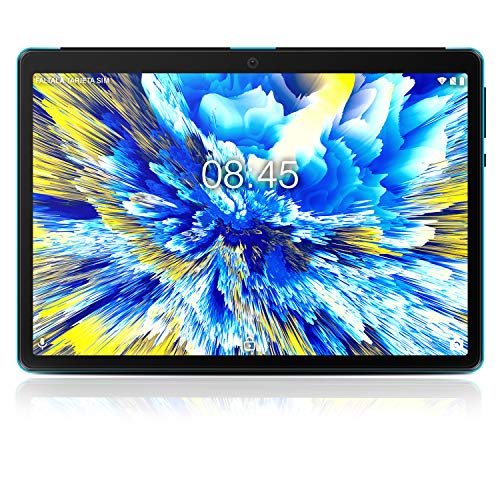 Tablet 10 Pulgadas Android 10.0 - MEBERRY Ultrar-Rápido Tableta 4GB RAM+64GB ROM - Certificación Google gsm - Dual SIM - 8000mAh |WI-FI|Bluetooth|GPS| Type-C Tablet (5.0+8.0 MP Cámara) -Bleu