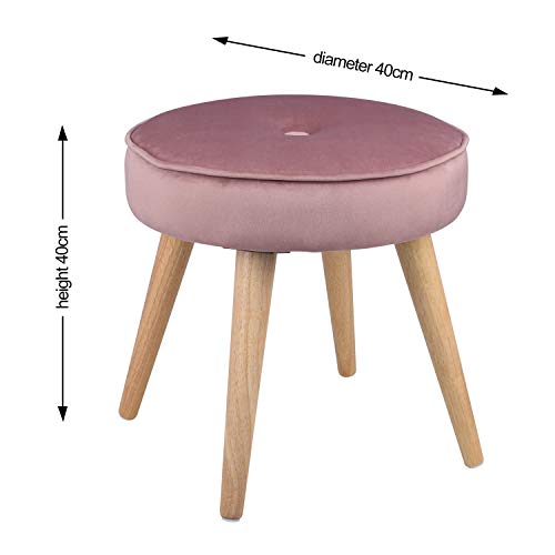 Taburete con 4 Patas - Aprox. Ø 40 cm - Asiento Extra Grueso: Aprox. 8,5 cm - Puede Cargar hasta 120 kg - Taburete