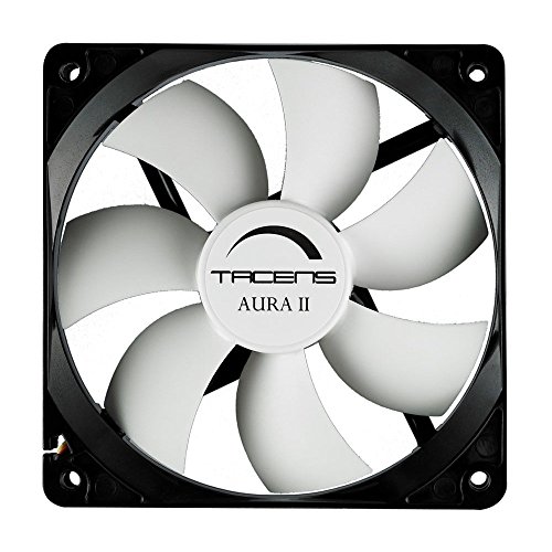 Tacens Aura II - Ventilador para ordenador (9 cm, +60.000 h, sistema anti-polvo), negro