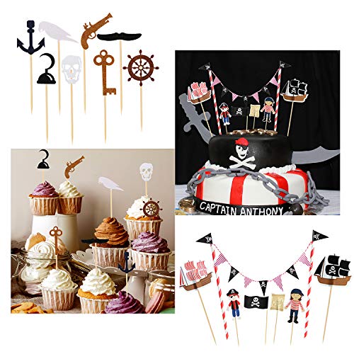 Tacobear Pirata Decoraciones Cumpleaños Party Decoracion Pirata Globos Pirata Guirnalda Cake Topper Banner Cumpleaños Pirata para Niños