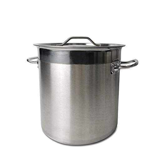 TAIMIKO - Olla de Acero Inoxidable con Tapa de 3 Capas,Fondo de Compuesto, Olla Profunda para Servir Sopa,sartén para hervir 3 Modelos a Elegir (36L-36cm)