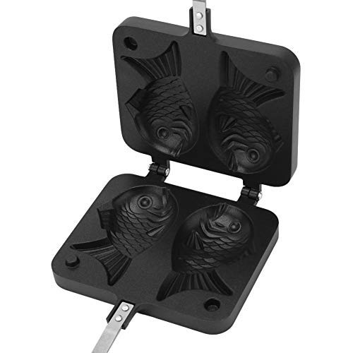 Taiyaki Máquina para hacer pasteles en forma de pez Utensilios para hornear antiadherentes Máquina para hacer gofres Molde de aleación de aluminio Molde doble para hornear Herramientas para hornear To