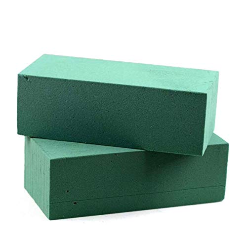 Takestop® - Esponja para flores frescas, 3 unidades, color verde, 23 x 11 cm, para flores artificiales