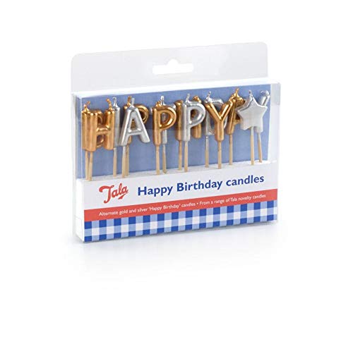 Tala Velas Happy Birthday, Parafina, Multicolor, 12.5x14x2.5 cm