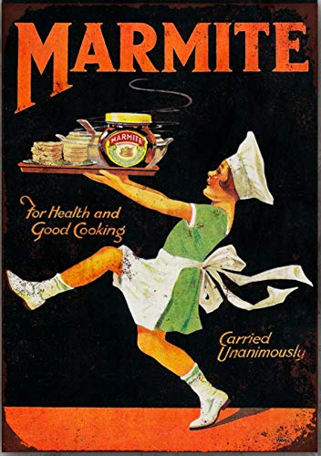 TammieLove Marmite - Cartel metálico (20 x 30 cm), diseño Retro de Camarera