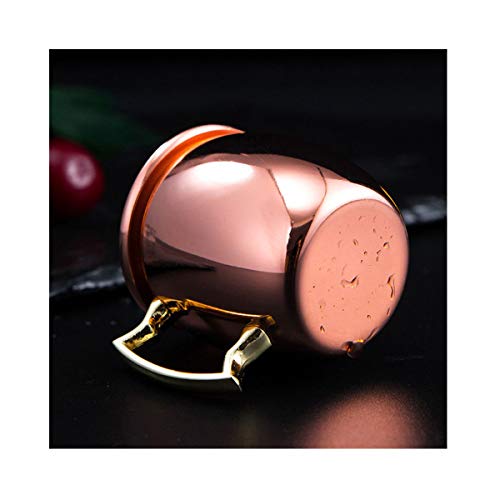 Tangger 2PCS Shot Glasses Moscow Mule Mugs Oro Rosa 60 ML,Mini Copa de Vino Acero Inoxidable Moscow Mule Set Revestimiento de Cobre para Inicio Bar Regalos de Fiesta