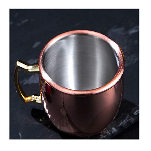 Tangger 2PCS Shot Glasses Moscow Mule Mugs Oro Rosa 60 ML,Mini Copa de Vino Acero Inoxidable Moscow Mule Set Revestimiento de Cobre para Inicio Bar Regalos de Fiesta