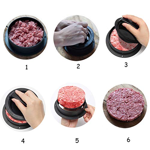 TANGGER Burger Press y 120 PCS Papeles Encerados Hamburguesas 11 CM,Prensa de Hamburguesas Antiadherente Molde Hamburguesa para Prensar Carne Picada Barbacoa o Parrilla