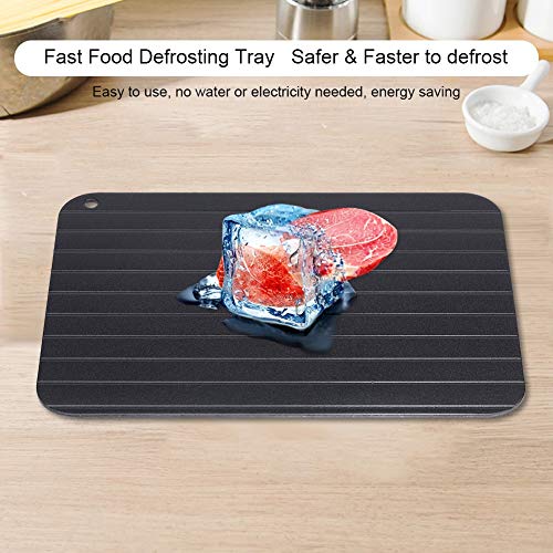Tarente El Aluminio metálico Fast Food Safe Carne Bandeja for descongelar Descongelar Home Plate Cocina Gadget
