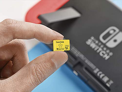 Tarjeta SanDisk microSDXC UHS-I para Nintendo Switch 256GB, Producto con licencia de Nintendo, Amarillo