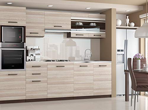 Tarraco Comercial Muebles Cocina Completa Paula Acacia 240 cm