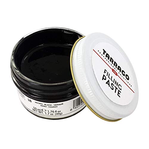 Tarrago | Filling Paste Jar 50ml | Pasta de Relleno para Reparar Cuero, Cuero Sintético y Goma (Negro 18)