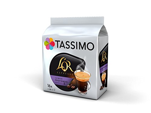 TASSIMO L'Or Café Lungo Profondo - 5 paquetes de 16 cápsulas: Total 80 unidades