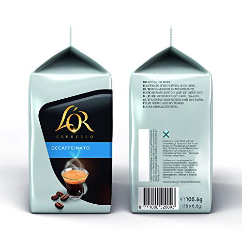 Tassimo L'OR Espresso Decaffeinato Cápsulas de Café - 5 Paquetes (80 Porciones)