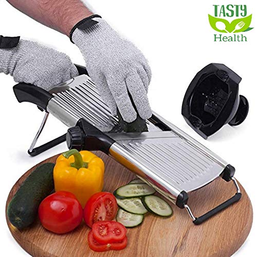 Tasty Health - Mandolina para cortar verduras, fácil de limpiar, resistente, calidad profesional