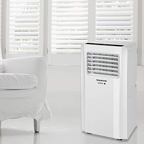 Taurus AC 2600 RVKT - Aire acondicionado port?til, 4 en 1: calor, fr?o, deshumidificador y ventilador, silencioso, temporizador, mando a distancia, kit ventana, 9000 BTU - con calor, blanco