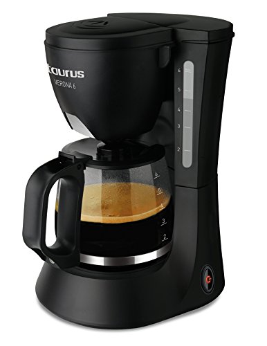 Taurus Cafetera Goteo Verona 6 6 Tazas, 600 W, 6 Cups, plástico, Negro