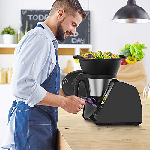 Taurus Mycook Touch Black Edition, 1600 W, 2 litros, 0 Decibelios, Plástico|Acero Inoxidable, 10 Velocidades, Negro