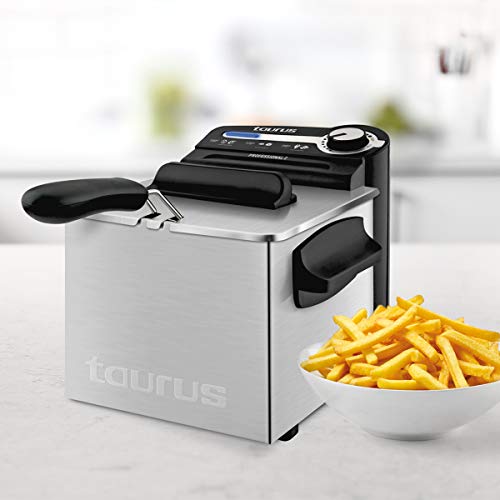 Taurus Professional 2 Plus Freidora, 2 litros, 1700 W, 18/8 Stainless Steel, Acero Inoxidable