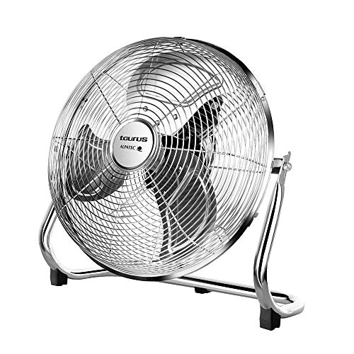 Taurus Sirocco 18 - Ventilador circulador de aire, 3 velocidades, 3 hélices metálicas, 45 cm de diámetro, inclinación ajustable, 120 W, rejilla extraíble, silencioso, base antideslizante