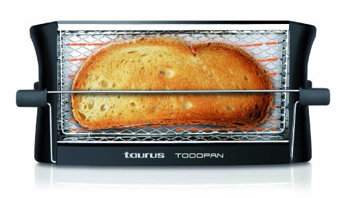 Taurus TodoPan - Tostadora para cualquier tipo de pan, tuesta en ambos lados, práctico sistema de fijación, varillas de soporte del pan con goma en el extremo de toque frío, 700 W