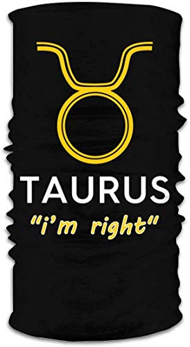 Taurus Zodiac Sign Face Cover Bandanas Seamless Head Scarf Transpirable Para Hombre Mujeres