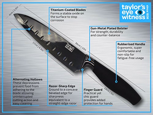 Taylor's Eye Witness 381917 Brooklyn - Cuchillo santoku (titanio), multicolor