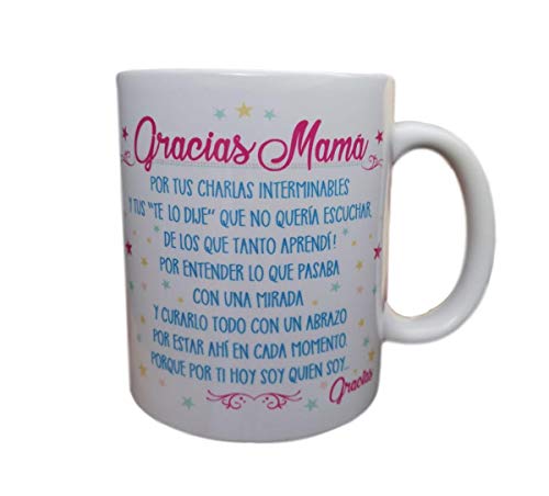 Taza CERÁMICA Frase Madre : Gracias Mama Regalo Madres Regalo Abuela