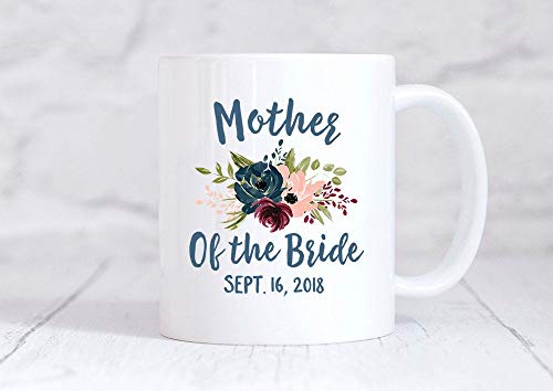 Taza con texto en inglés «Mother of the Bride», cerámica, 1 color, 0,3 l