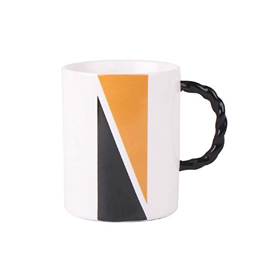 Taza Con,Tazas De Café Taza Con,Taza De Cerámica,Taza Con Tapa Cuchara Taza Literaria Taza De Cerámica Oficina Con Tapa Taza Pareja 350 Ml Triángulo Isósceles Sin Tapa Cuchara Taza Individual