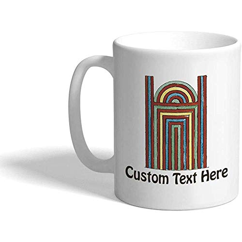 Taza de café personalizada 330 ml Puerta egipcia Vintage Taza de té de cerámica Texto personalizado