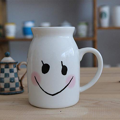 Taza de cerámica 250 ml Patrón de vaca creativa Pareja de dibujos animados única Taza de café Taza de leche Taza de té al por mayor @ 03