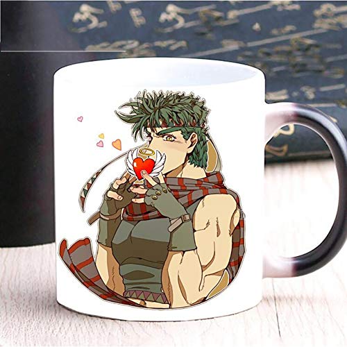 Taza De Cerámica Jojo's Bizarre Adventure,joseph Joestar Calor Cambiando Gafas De Leche Japonés Anime Bebiendo Highball-color-changing