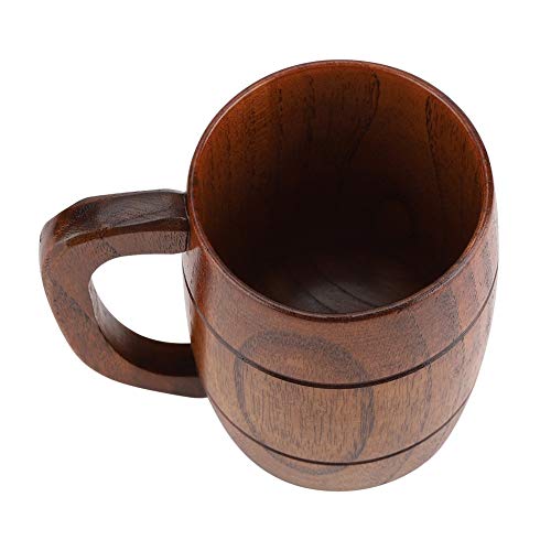 Taza de cerveza de madera natural de 350 ml, taza para beber café de té, accesorios para bar, ideas para regalos