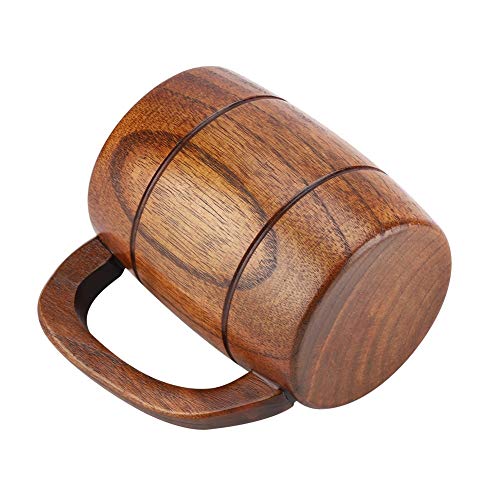 Taza de cerveza de madera natural de 350 ml, taza para beber café de té, accesorios para bar, ideas para regalos