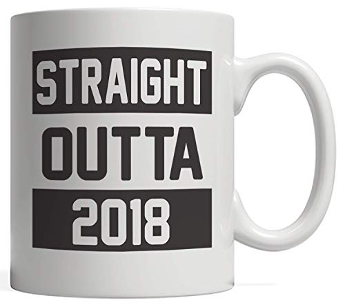 ¡Taza de matemáticas de aniversario de 2 años de Straight Outta 2018-2nd Birthday Vintage Retro que nació este año! para dos años