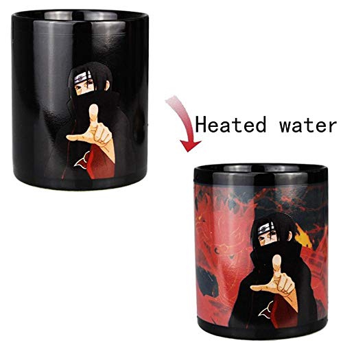 Taza De Taza De Naruto Sasuke Vs Itachi Uchiha Taza De Té De Café Sensible A La Temperatura del Calor Que Cambia De Color Amigos-Bk2_301-400Ml