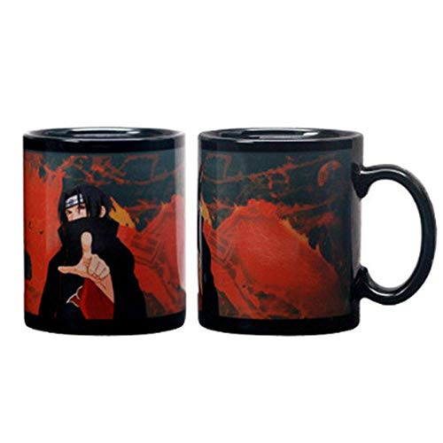 Taza De Taza De Naruto Sasuke Vs Itachi Uchiha Taza De Té De Café Sensible A La Temperatura del Calor Que Cambia De Color Amigos-Bk2_301-400Ml