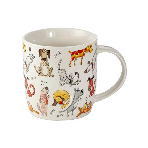 Taza Desayuno Originales de Porcelana Fina, Taza de Café con Diseño de Perros Divertidos, Regalo para Mujer y Hombres Amantes de los Perro