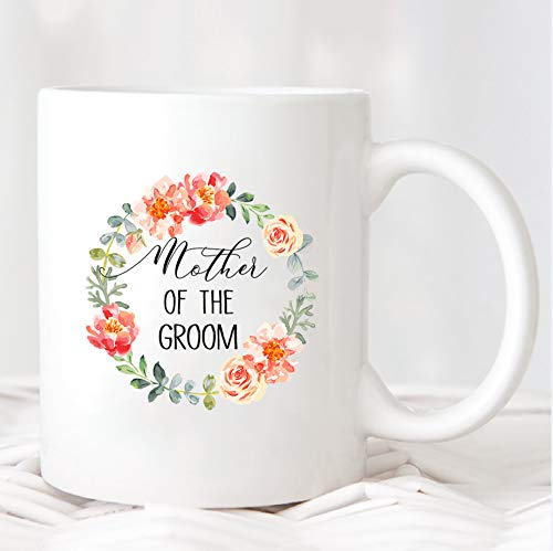 Taza madre del novio regalo de boda madre del novio regalo para madre del novio regalo de boda para madre del novio 0,3 l blanco